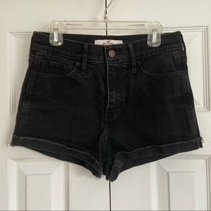 Black High-Rise Hollister Jean Shorts